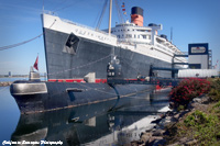 Queen Mary and Scorpion Submarine