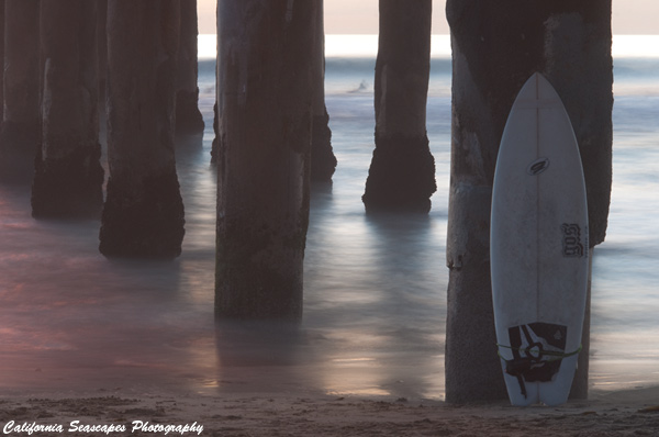 Pier and Surfboard